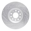 E-Line Drilled & Slotted Silver Brake Rotor, Fits Select Audi/Porsche/Volkswagen, Position: Rear Right - image 4