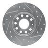 E-Line Drilled & Slotted Silver Brake Rotor, Fits Select Audi/Porsche/Volkswagen, Position: Rear Left - image 3