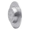 E-Line Drilled & Slotted Silver Brake Rotor, Fits Select Audi/Porsche/Volkswagen, Position: Rear Right - image 4