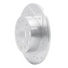 E-Line Drilled & Slotted Silver Brake Rotor, 2010-2019 Audi/Porsche/Volkswagen, Position: Rear Right - image 2