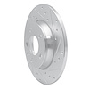 E-Line Drilled & Slotted Silver Brake Rotor, 1996-2000 Audi/Porsche/Volkswagen, Position: Rear Right - image 1