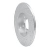 E-Line Drilled & Slotted Silver Brake Rotor, 1996-2000 Audi/Porsche/Volkswagen, Position: Rear Right - image 4