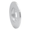 E-Line Drilled & Slotted Silver Brake Rotor, 2001-2003 Audi/Porsche/Volkswagen, Position: Rear Right - image 4