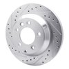 E-Line Drilled & Slotted Silver Brake Rotor, 2003-2018 Audi/Porsche/Volkswagen, Position: Rear Left - image 4