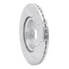 E-Line Drilled & Slotted Silver Brake Rotor, Fits Select Audi/Porsche/Volkswagen, Position: Front Left - image 3