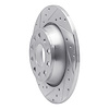 E-Line Drilled & Slotted Silver Brake Rotor, 2005-2018 Audi/Porsche/Volkswagen, Position: Rear Left - image 1