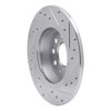 E-Line Drilled & Slotted Silver Brake Rotor, 2005-2018 Audi/Porsche/Volkswagen, Position: Rear Left - image 3