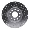 E-Line Drilled & Slotted Silver Brake Rotor, 2005-2018 Audi/Porsche/Volkswagen, Position: Rear Right - image 2
