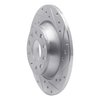 E-Line Drilled & Slotted Silver Brake Rotor, 2005-2018 Audi/Porsche/Volkswagen, Position: Rear Right - image 3