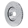 E-Line Drilled & Slotted Silver Brake Rotor, Fits Select Audi/Porsche/Volkswagen, Position: Front Left - image 4
