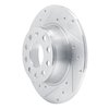 E-Line Drilled & Slotted Silver Brake Rotor, Fits Select Audi/Porsche/Volkswagen, Position: Rear Left - image 2
