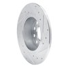E-Line Drilled & Slotted Silver Brake Rotor, Fits Select Audi/Porsche/Volkswagen, Position: Rear Left - image 4