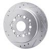 E-Line Drilled & Slotted Silver Brake Rotor, 1990-1992 Lexus/Toyota/Scion, Position: Rear Left - image 2