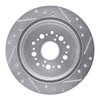 E-Line Drilled & Slotted Silver Brake Rotor, 1990-1992 Lexus/Toyota/Scion, Position: Rear Left - image 3