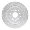 E-Line Drilled & Slotted Silver Brake Rotor, 1990-1992 Lexus/Toyota/Scion, Position: Rear Right - image 2