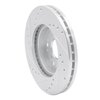 E-Line Drilled & Slotted Silver Brake Rotor, 1991-1992 Lexus/Toyota/Scion, Position: Front Right - image 4
