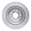 E-Line Drilled & Slotted Silver Brake Rotor, 1992-2000 Lexus/Toyota/Scion, Position: Rear Left - image 1