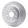 E-Line Drilled & Slotted Silver Brake Rotor, 1992-2000 Lexus/Toyota/Scion, Position: Rear Left - image 4