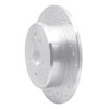 E-Line Drilled & Slotted Silver Brake Rotor, 1998-2010 Lexus/Toyota/Scion, Position: Rear Left - image 4