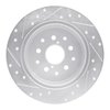 E-Line Drilled & Slotted Silver Brake Rotor, 1998-2010 Lexus/Toyota/Scion, Position: Rear Right - image 3