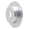 E-Line Drilled & Slotted Silver Brake Rotor, 1998-2010 Lexus/Toyota/Scion, Position: Rear Right - image 4