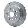 E-Line Drilled & Slotted Silver Brake Rotor, 2001-2006 Lexus/Toyota/Scion, Position: Rear Right - image 1