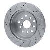 E-Line Drilled & Slotted Silver Brake Rotor, 2001-2006 Lexus/Toyota/Scion, Position: Rear Right - image 2