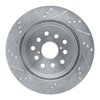E-Line Drilled & Slotted Silver Brake Rotor, 2001-2006 Lexus/Toyota/Scion, Position: Rear Right - image 4