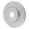 E-Line Drilled & Slotted Silver Brake Rotor, 2006-2015 Lexus/Toyota/Scion, Position: Rear Right - image 1