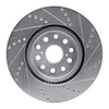 E-Line Drilled & Slotted Silver Brake Rotor, Fits Select Lexus/Toyota/Scion, Position: Front Left