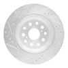 E-Line Drilled & Slotted Silver Brake Rotor, 2007-2017 Lexus/Toyota/Scion, Position: Rear Right - image 4