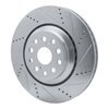 E-Line Drilled & Slotted Silver Brake Rotor, Fits Select Lexus/Toyota/Scion, Position: Left Front - image 3