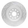 E-Line Drilled & Slotted Silver Brake Rotor, 2007-2017 Lexus/Toyota/Scion, Position: Rear Left - image 3