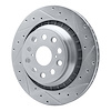 E-Line Drilled & Slotted Silver Brake Rotor, 2007-2017 Lexus/Toyota/Scion, Position: Rear Right - image 1