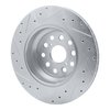 E-Line Drilled & Slotted Silver Brake Rotor, 2007-2017 Lexus/Toyota/Scion, Position: Rear Right - image 2