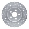 E-Line Drilled & Slotted Silver Brake Rotor, 2011-2017 Lexus/Toyota/Scion, Position: Rear Right - image 3