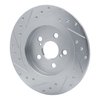 E-Line Drilled & Slotted Silver Brake Rotor, 2011-2017 Lexus/Toyota/Scion, Position: Rear Right - image 4