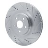 E-Line Drilled & Slotted Silver Brake Rotor, 2013-2020 Lexus/Toyota/Scion, Position: Right Front - image 2