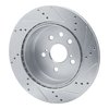 E-Line Drilled & Slotted Silver Brake Rotor, 2013-2020 Lexus/Toyota/Scion, Position: Rear Left - image 2