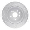 E-Line Drilled & Slotted Silver Brake Rotor, 2013-2020 Lexus/Toyota/Scion, Position: Rear Right - image 2
