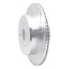 E-Line Drilled & Slotted Silver Brake Rotor, 2013-2020 Lexus/Toyota/Scion, Position: Rear Right - image 4