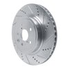 E-Line Drilled & Slotted Silver Brake Rotor, Fits Select Lexus/Toyota/Scion, Position: Rear Right - image 2