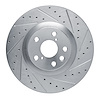 E-Line Drilled & Slotted Silver Brake Rotor, Fits Select Lexus/Toyota/Scion, Position: Right Front