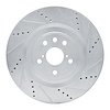 E-Line Drilled & Slotted Silver Brake Rotor, Fits Select Lexus/Toyota/Scion, Position: Right Front
