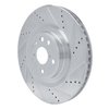 E-Line Drilled & Slotted Silver Brake Rotor, Fits Select Lexus/Toyota/Scion, Position: Right Front - image 2