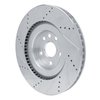 E-Line Drilled & Slotted Silver Brake Rotor, Fits Select Lexus/Toyota/Scion, Position: Right Front - image 4
