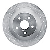 E-Line Drilled & Slotted Silver Brake Rotor, Fits Select Lexus/Toyota/Scion, Position: Rear Left - image 1