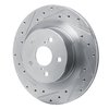 E-Line Drilled & Slotted Silver Brake Rotor, Fits Select Lexus/Toyota/Scion, Position: Rear Left - image 2
