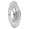 E-Line Drilled & Slotted Silver Brake Rotor, 1980-1982 Lexus/Toyota/Scion, Position: Front Right - image 1