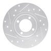 E-Line Drilled & Slotted Silver Brake Rotor, 1970-1979 Lexus/Toyota/Scion, Position: Front Right - image 4